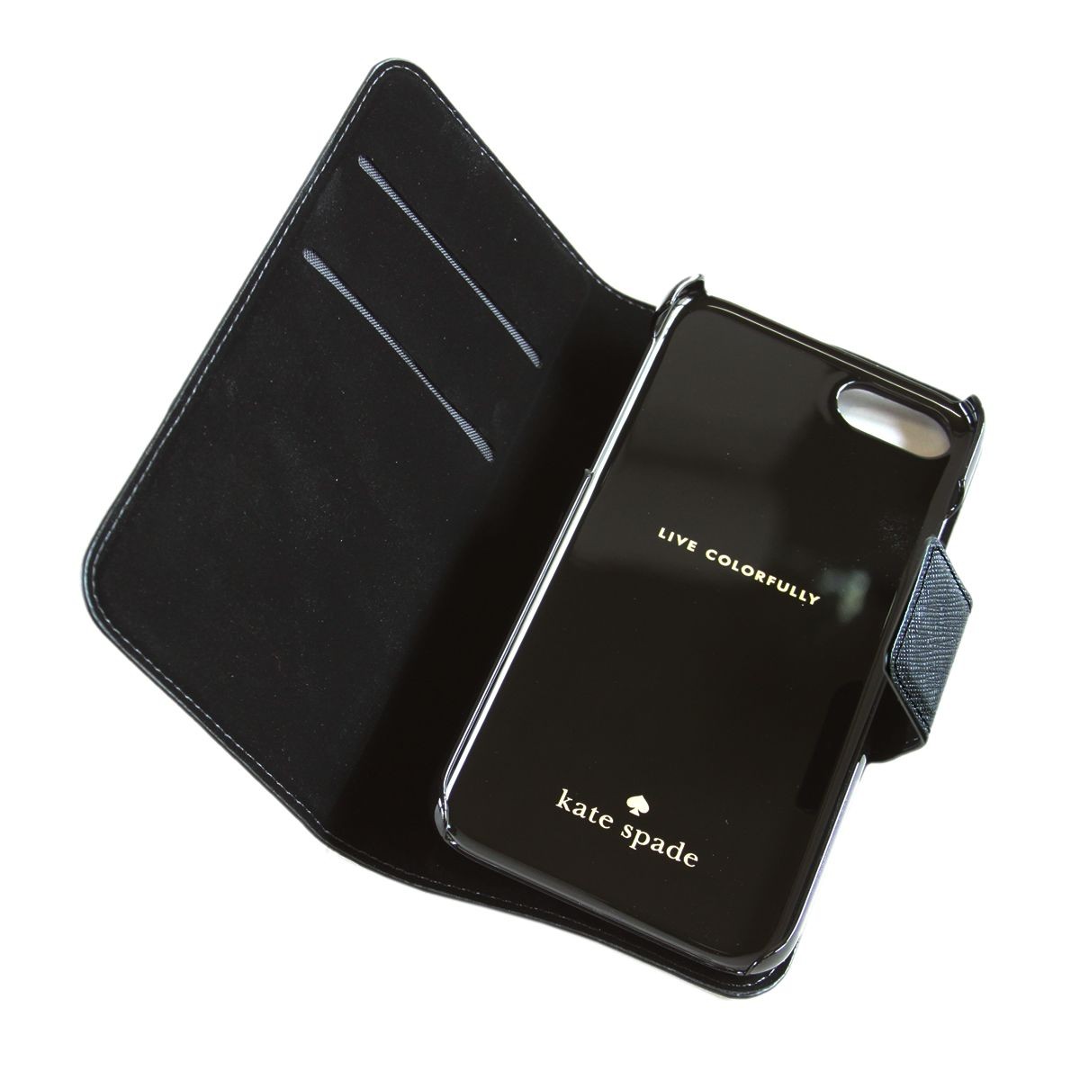 ケイトスペード Kate Spade 8ARU2154 011 バイカラー 手帳型 アイフォン7専用ケース スマートフォンカバー Leather Wrap Folio - 7 I-phone case