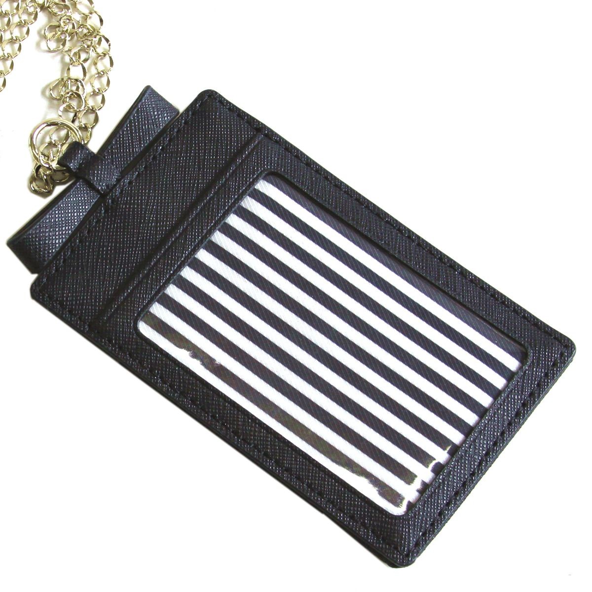 ケイトスペード Kate Spade PWRU6015 001 リボンモチーフ チェーンストラップ付 パス（定期）・カード入れ CAMERON STREET anyard