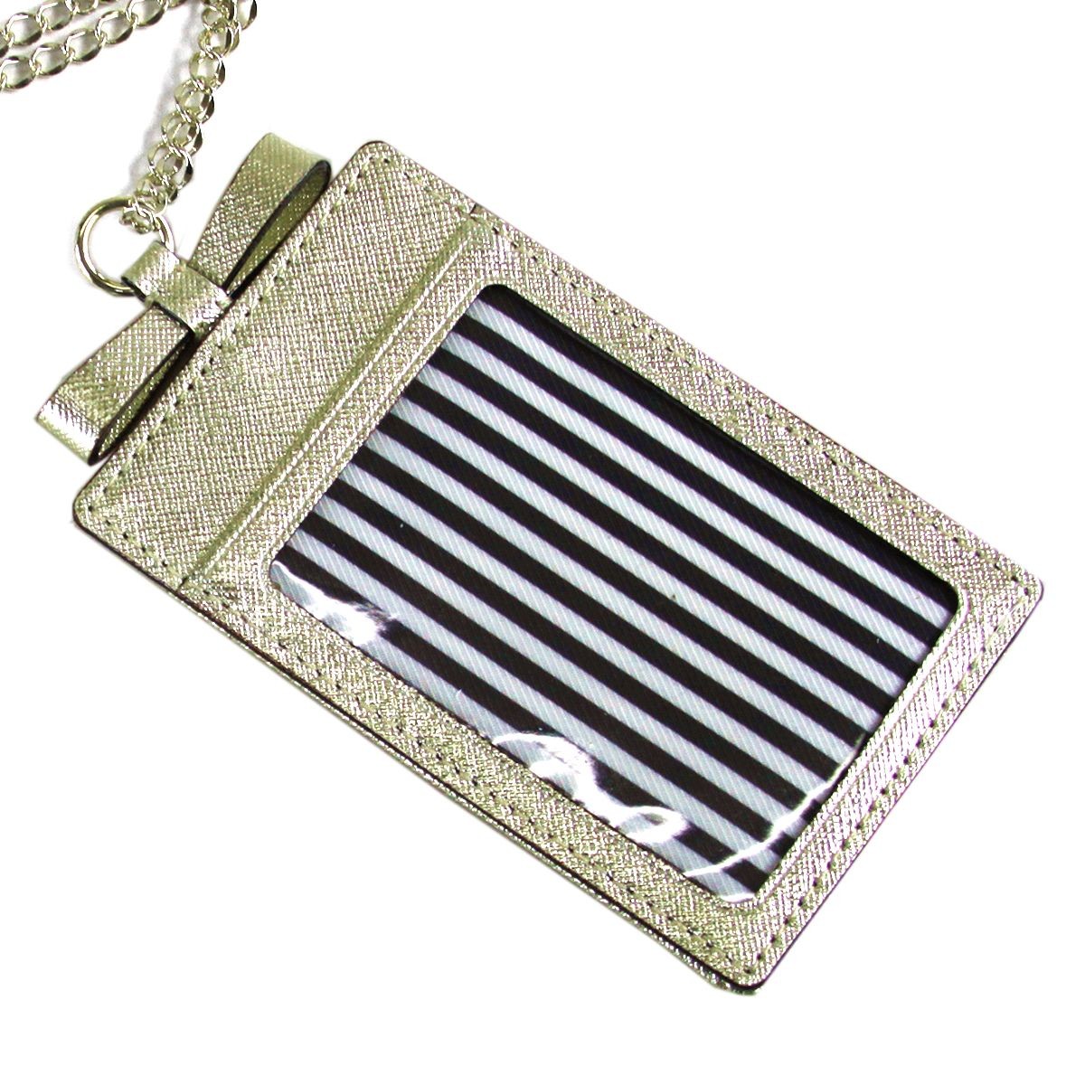 ケイトスペード Kate Spade PWRU6015 711 リボンモチーフ チェーンストラップ付 パス（定期）・カード入れ CAMERON STREET anyard