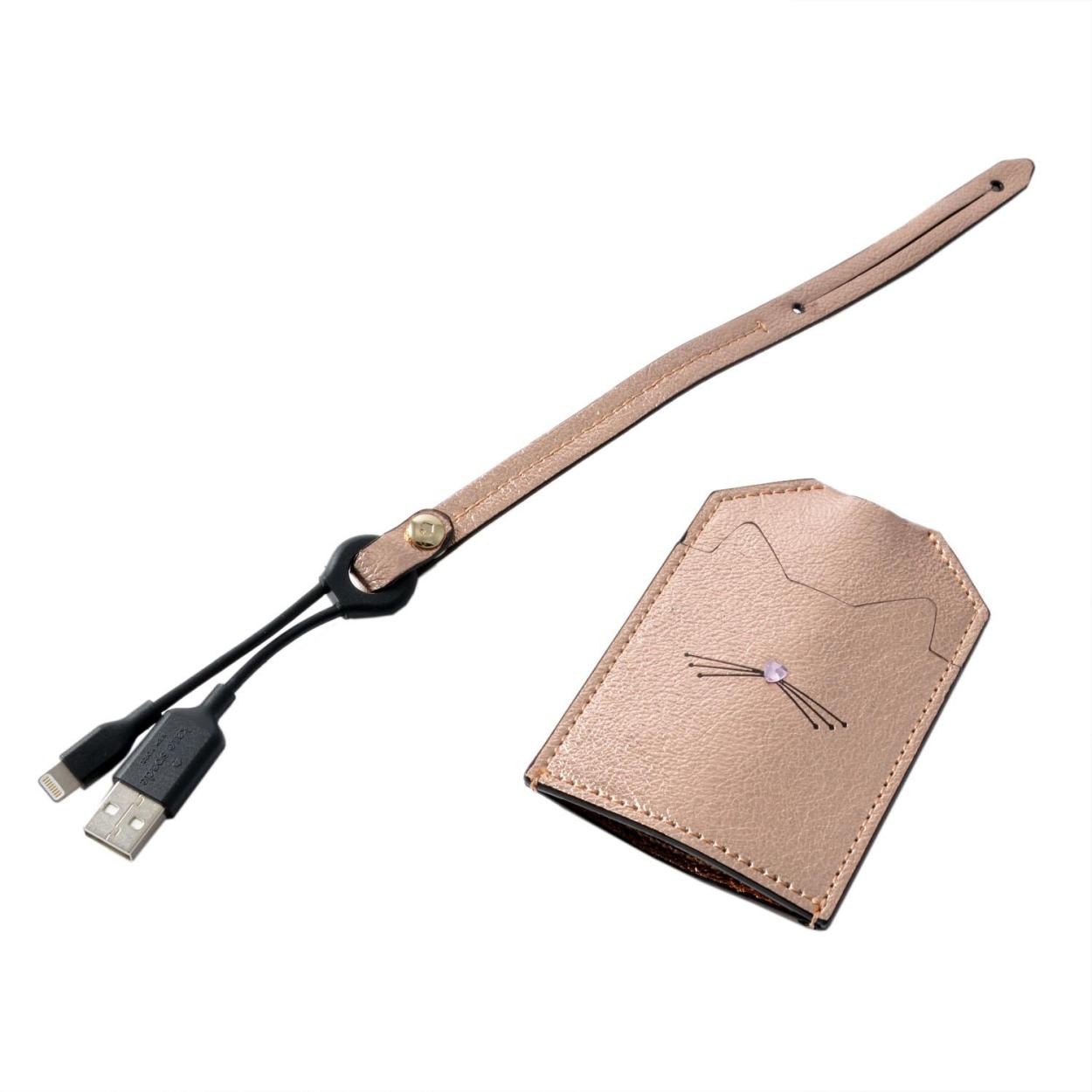 ケイトスペード Kate Spade 8ARU2139 974 キャットモチーフケース＆アイフォン充電用USBケーブルセット バッグチャーム TECH ACCESSORIES cat portable lightning cable