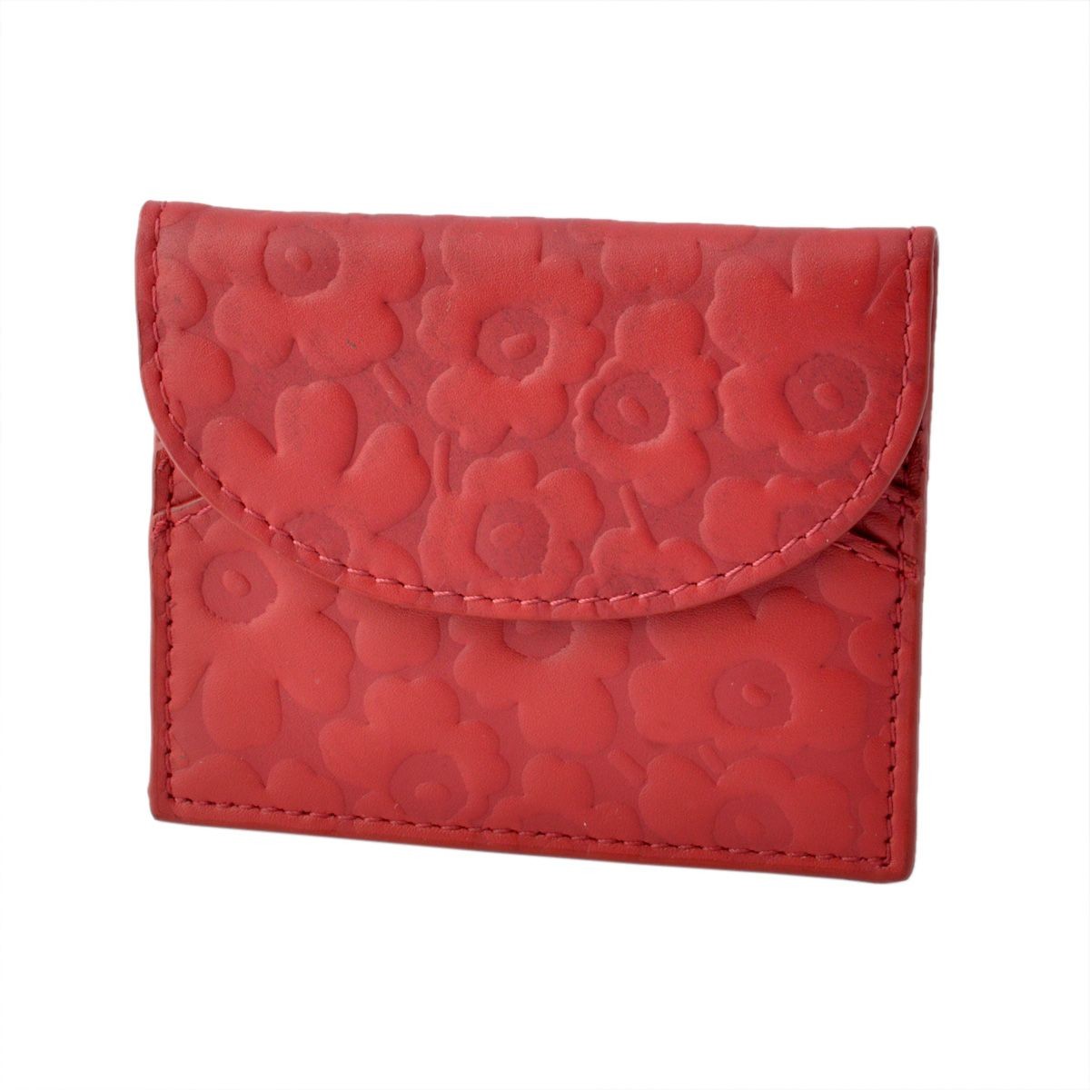 マリメッコ marimekko 044034 330 エンボス ウニッコ型押しレザー カードケース 小銭＆カード入れ EMBOSSED-UNIKKO KARRI