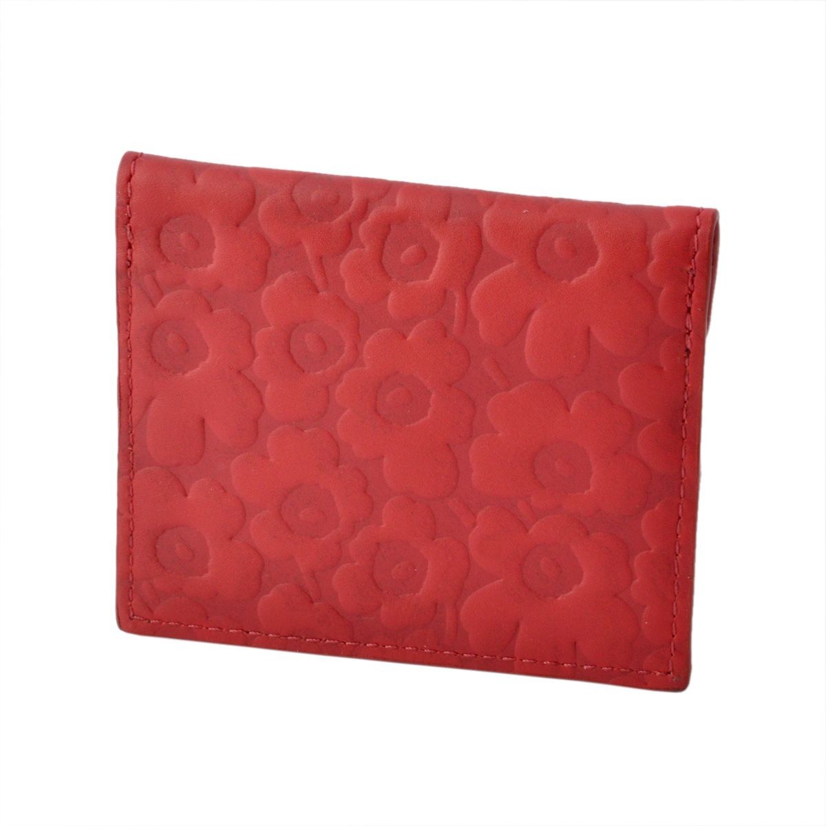 マリメッコ marimekko 044034 330 エンボス ウニッコ型押しレザー カードケース 小銭＆カード入れ EMBOSSED-UNIKKO KARRI
