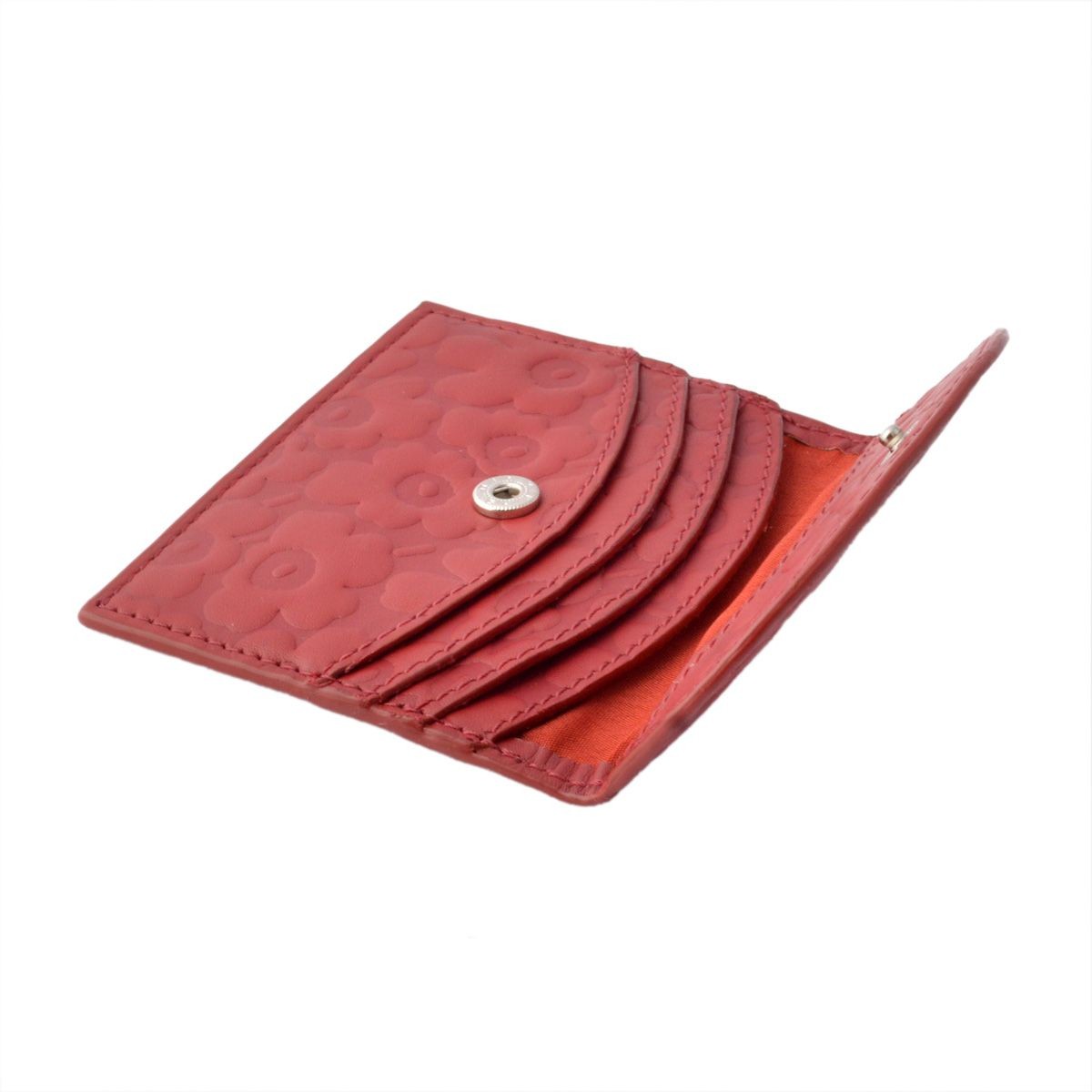 マリメッコ marimekko 044034 330 エンボス ウニッコ型押しレザー カードケース 小銭＆カード入れ EMBOSSED-UNIKKO KARRI