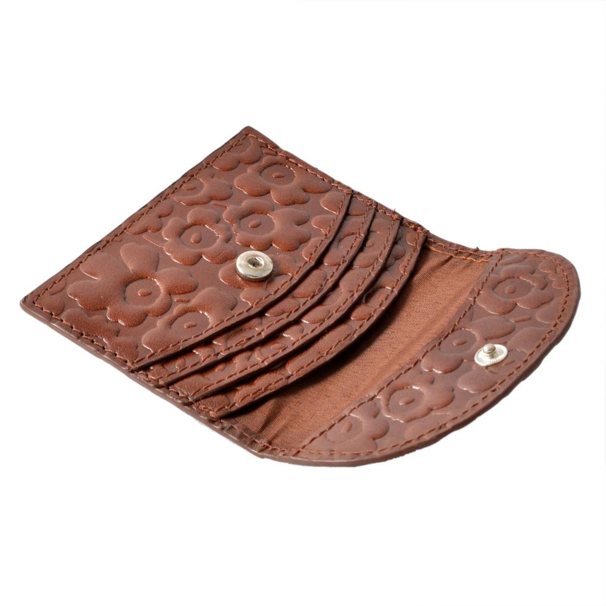 マリメッコ marimekko 045423 800 エンボス ウニッコ型押しレザー カードケース 小銭＆カード入れ EMBOSSED-UNIKKO KARRI