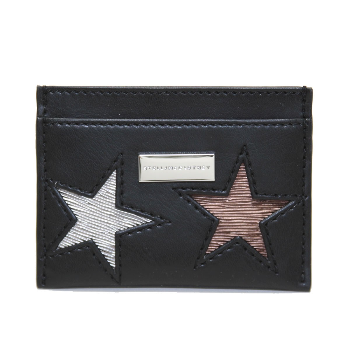 ステラマッカートニー STELLA McCARTNEY 431019 W8141 1000 スター 星型パッチワーク カードケース 名刺入れ Credit Card Case Eco Alter Nappa Multicolor Stars