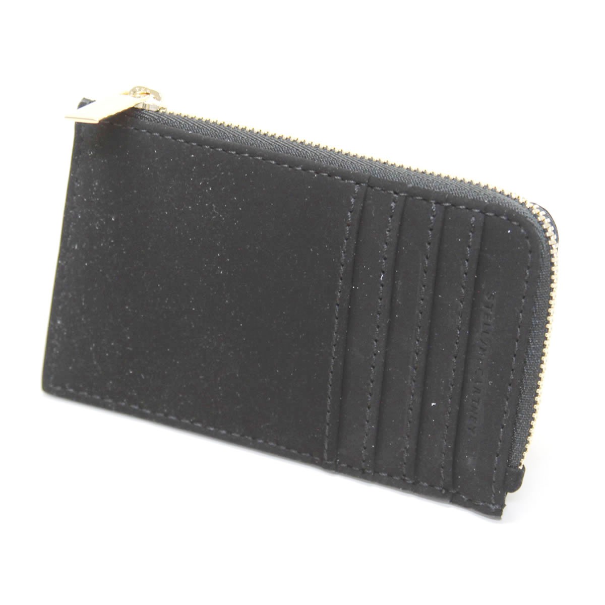 ステラマッカートニー STELLA McCARTNEY 489033 W8140 1000 スター 星型パッチワーク L字ジップ カードケース 名刺入れ Card Holder Gold Stars