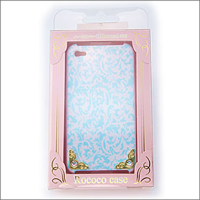 iPhone4・iPhone4S 専用ケース 上品な感じの愛されカラー ロココ調テイストとラインストーンがモテポイント☆ デコカバー（ハードカバー） RCP003
