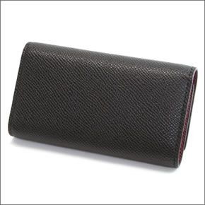 バリー BANTOS 86 BLACK/BALLY RED 4連キーケース 型押しカーフ