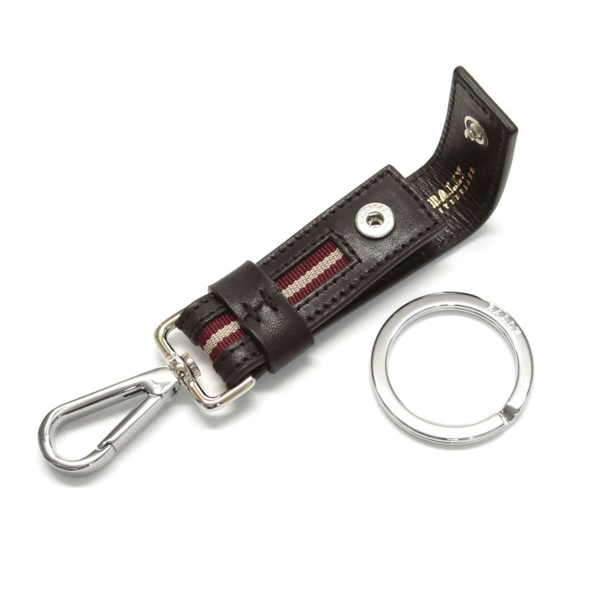 バリー BALLY SWANO.SA 371 6181918 フック付 キーリング キーホルダー