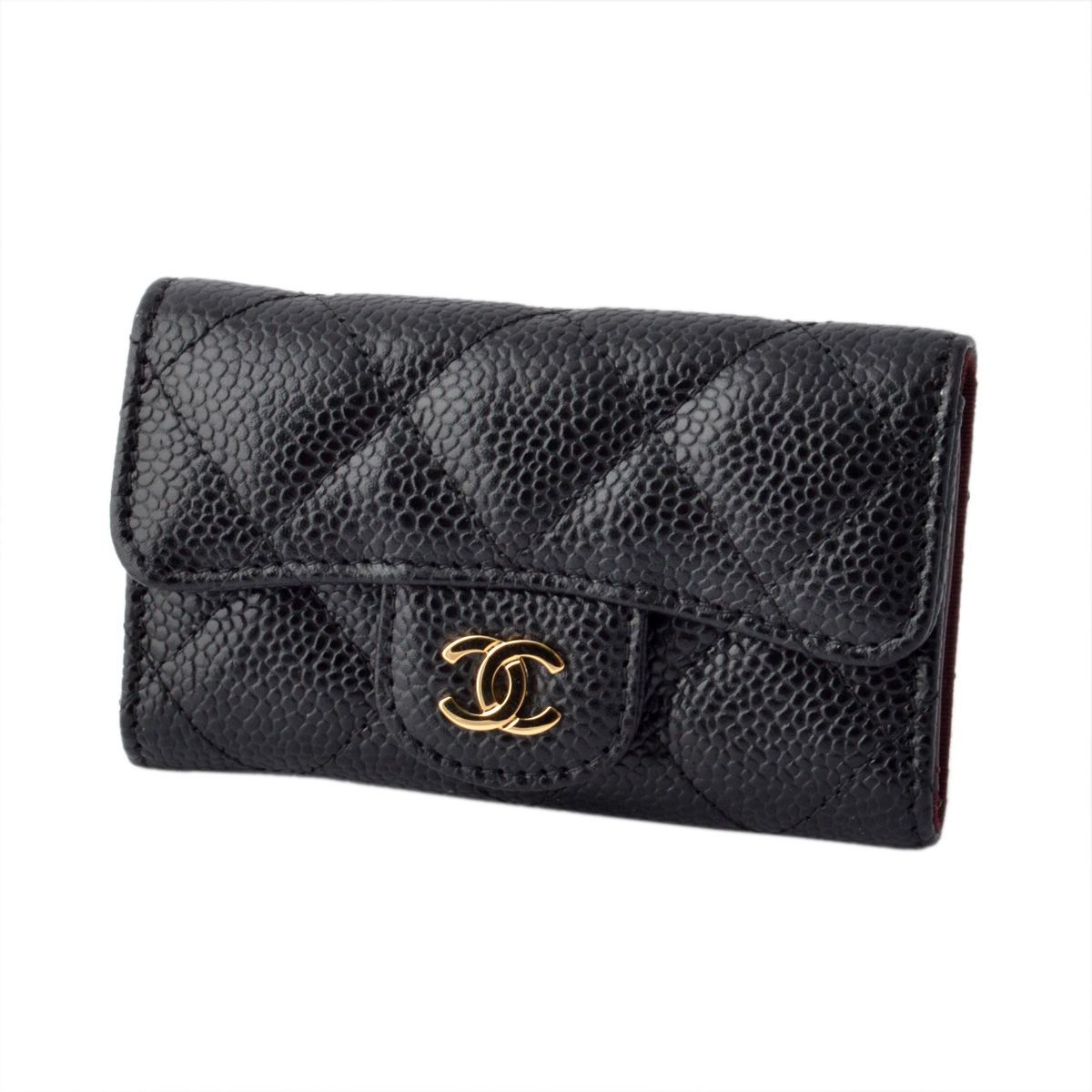 シャネル CHANEL  31503G Y01864 C3906  マトラッセ キルティング キャビアスキン 型押しカーフスキン 6連キーケース