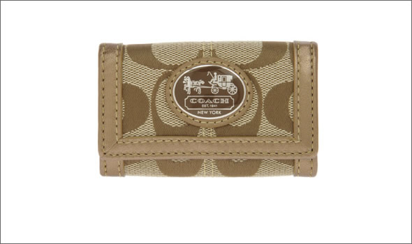 コーチ サットン シグネチャー 6連キーケース ライトカーキ/ブロンズ 44009 SKHBZ