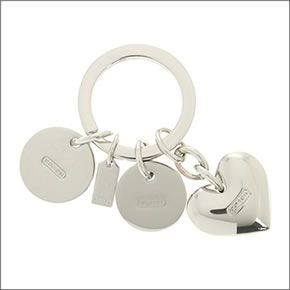 コーチ ≪取り寄せ商品≫ ラブ マルチ ミックス キーリング キーホルダー 68751/SV/RD