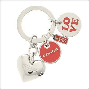 コーチ ≪取り寄せ商品≫ ラブ マルチ ミックス キーリング キーホルダー 68751/SV/RD