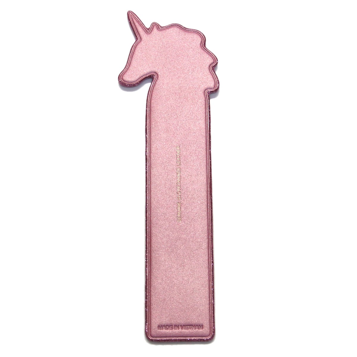 コーチ COACH 23697 Metallic Blush (E45) ユニコーンモチーフ レザー ブックマーク 本用 しおり UNI BOOKMARK