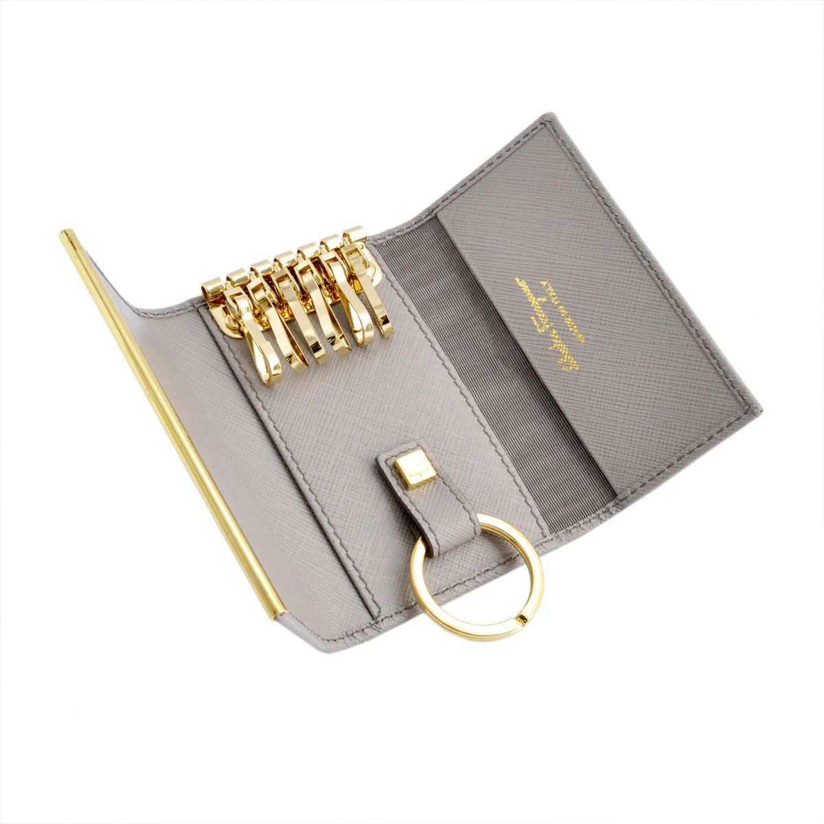 サルバトーレフェラガモ Salvatore Ferragamo 224627 642914 gris GANCINI ガンチーニ キーリング＋6連キーケース