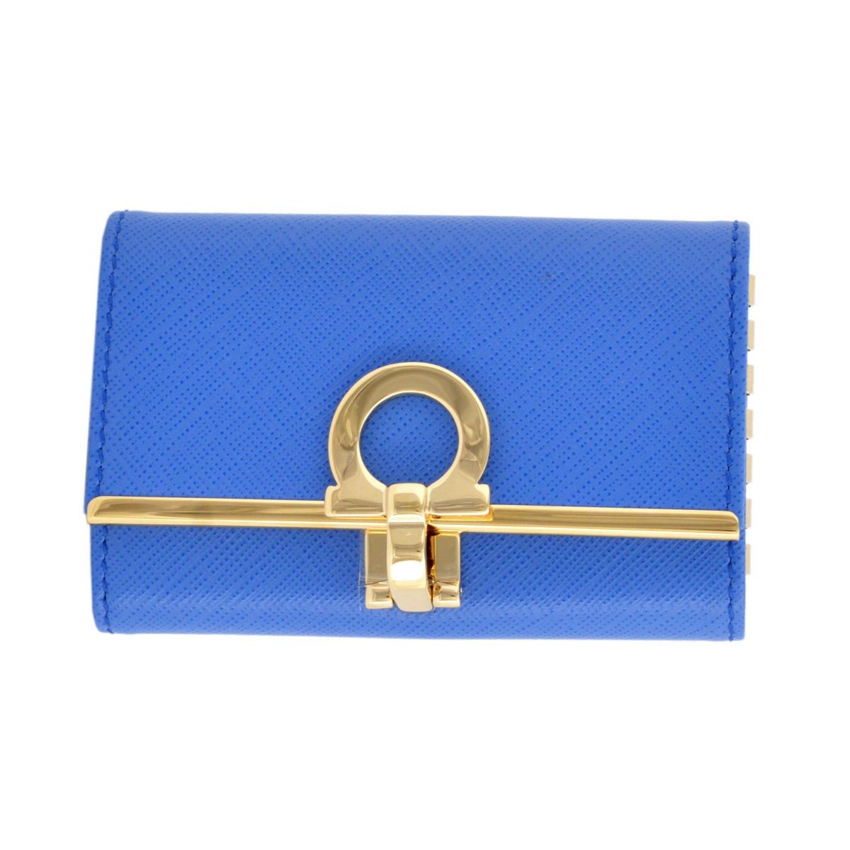 サルバトーレフェラガモ Salvatore Ferragamo 224627 642917 bleu indien GANCINI ガンチーニ キーリング＋6連キーケース