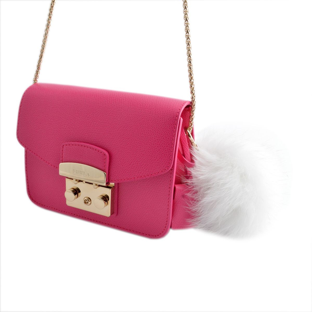 フルラ FURLA 790216 RI89 PZ0 PETALO バッブル ファー キーリング バッグチャーム BUBBLE KEYRING PON PON MONOCOL