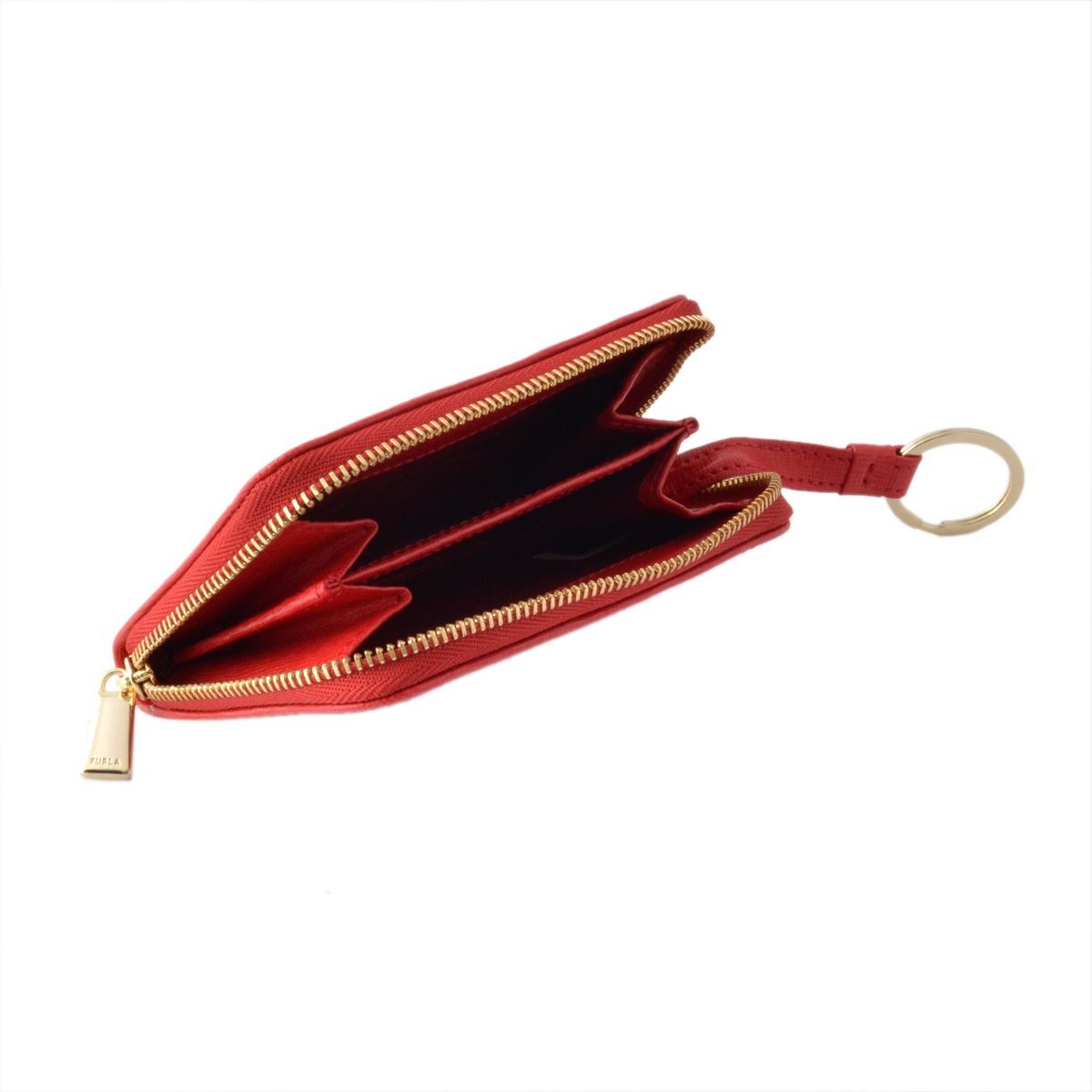 フルラ FURLA 828820 RI09 B30 ROSSO バビロン キーリング付 コインケース BABYLON KEYCASE ZIP AROUND
