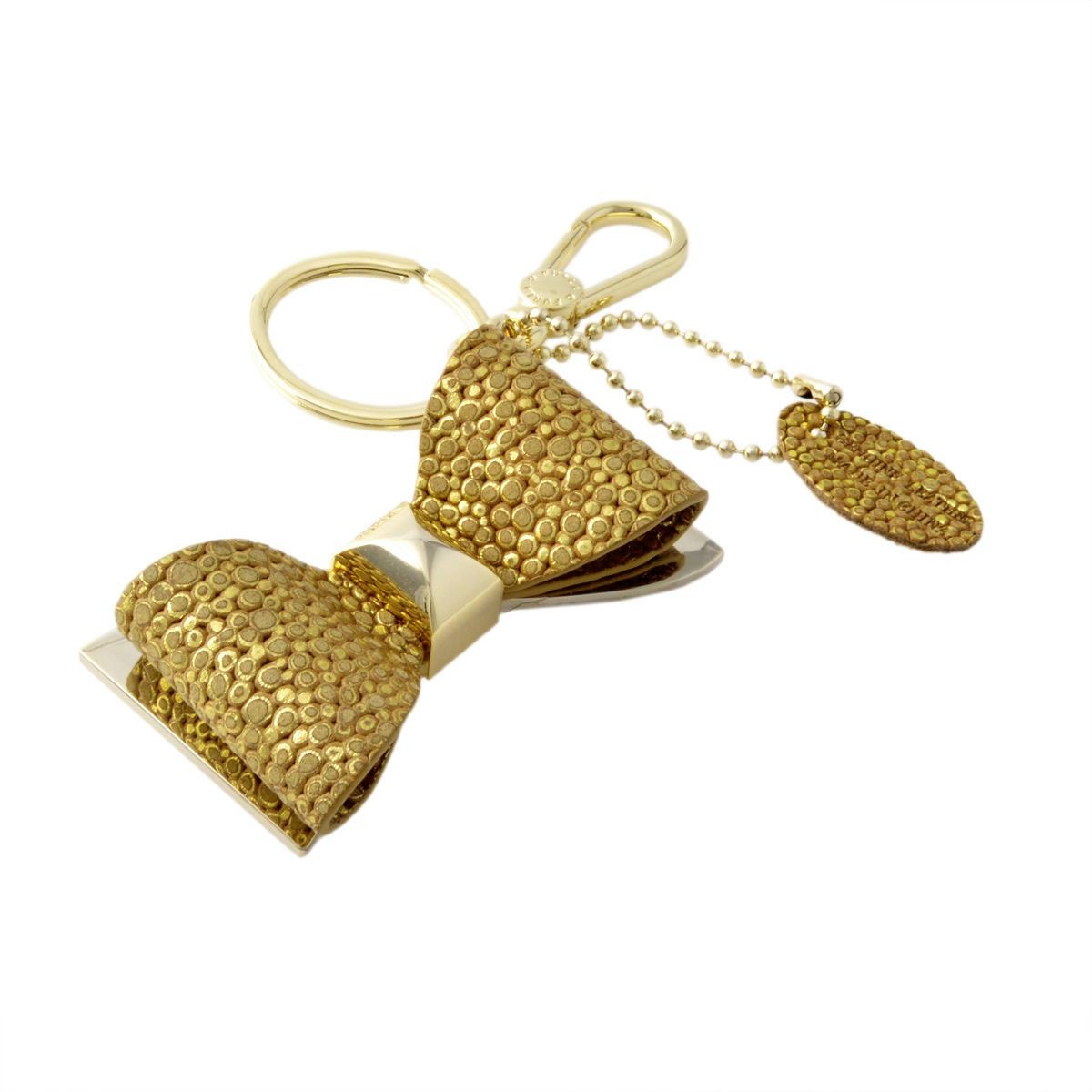 フルラ FURLA 838384 RH55 MRM COLOR GOLD リボンモチーフ キーリング バッグチャーム VENUS KEYRING FIOCCO