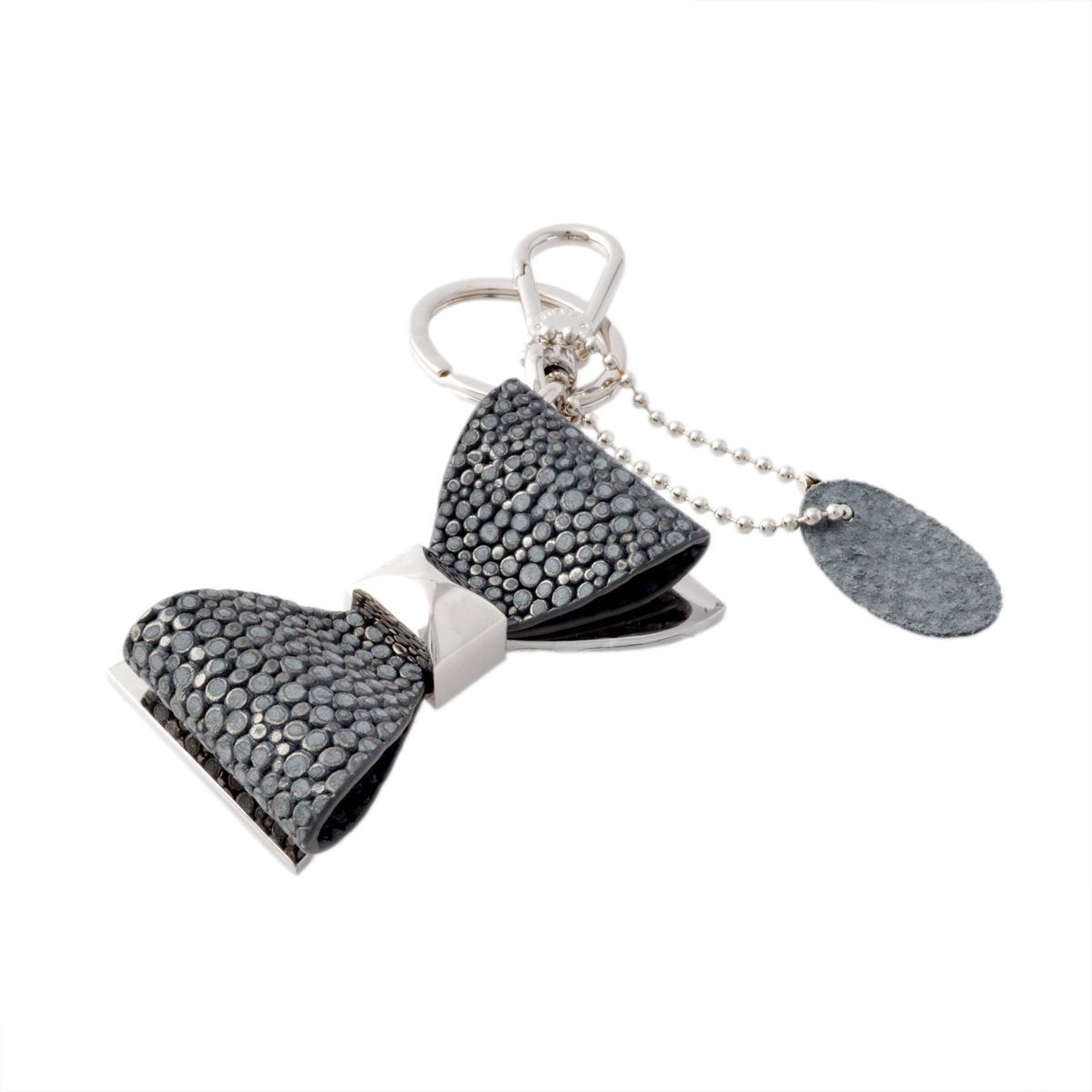 フルラ FURLA 838385 RH55 MRM COLOR ACCIAIO リボンモチーフ キーリング バッグチャーム VENUS KEYRING FIOCCO