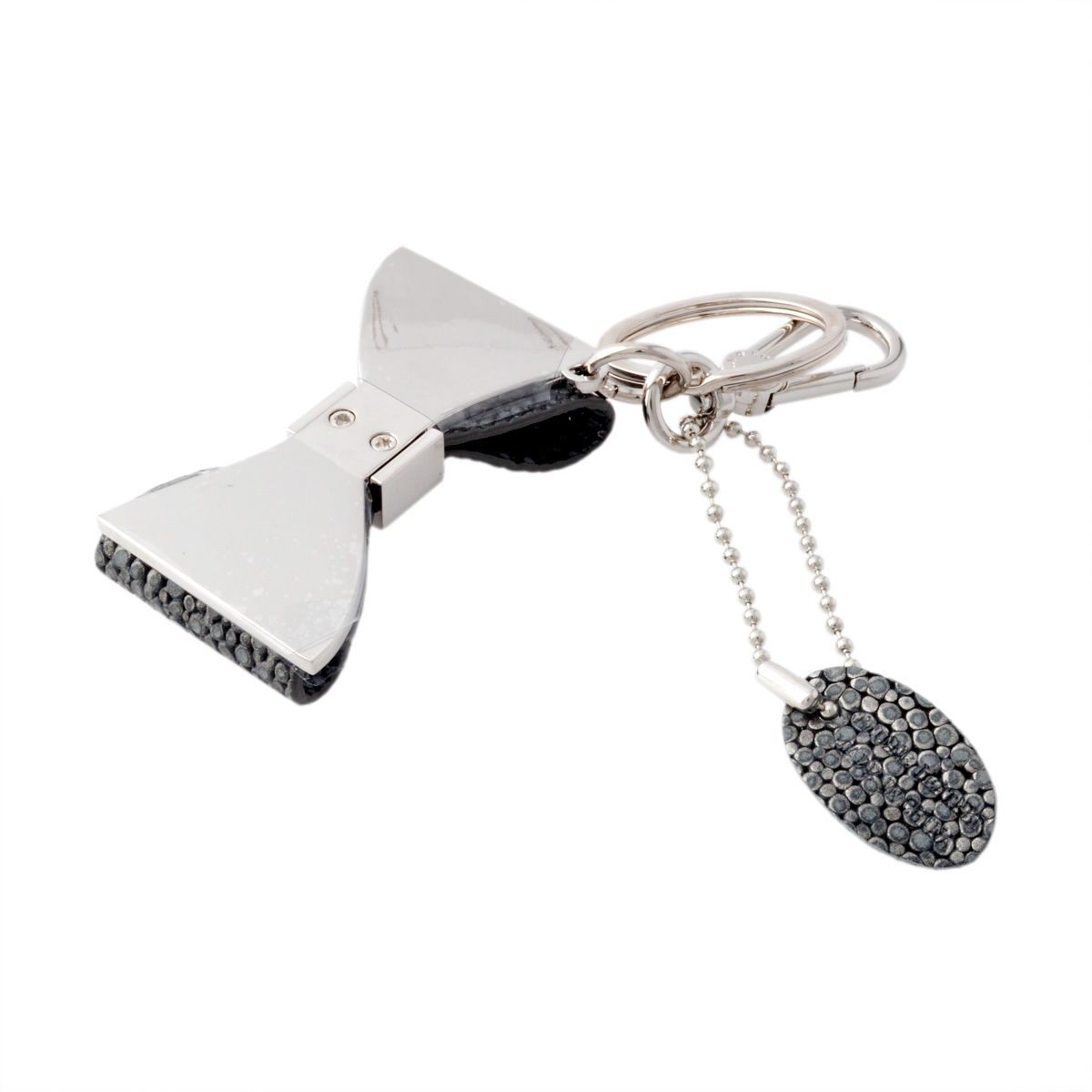 フルラ FURLA 838385 RH55 MRM COLOR ACCIAIO リボンモチーフ キーリング バッグチャーム VENUS KEYRING FIOCCO