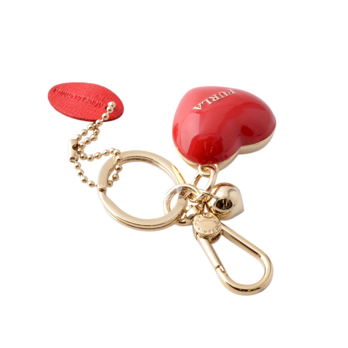 フルラ FURLA 828884 RH95 MES ROSSO ハート 3D キーリング バッグチャーム 3D KEYRING CUORE PICCOLO