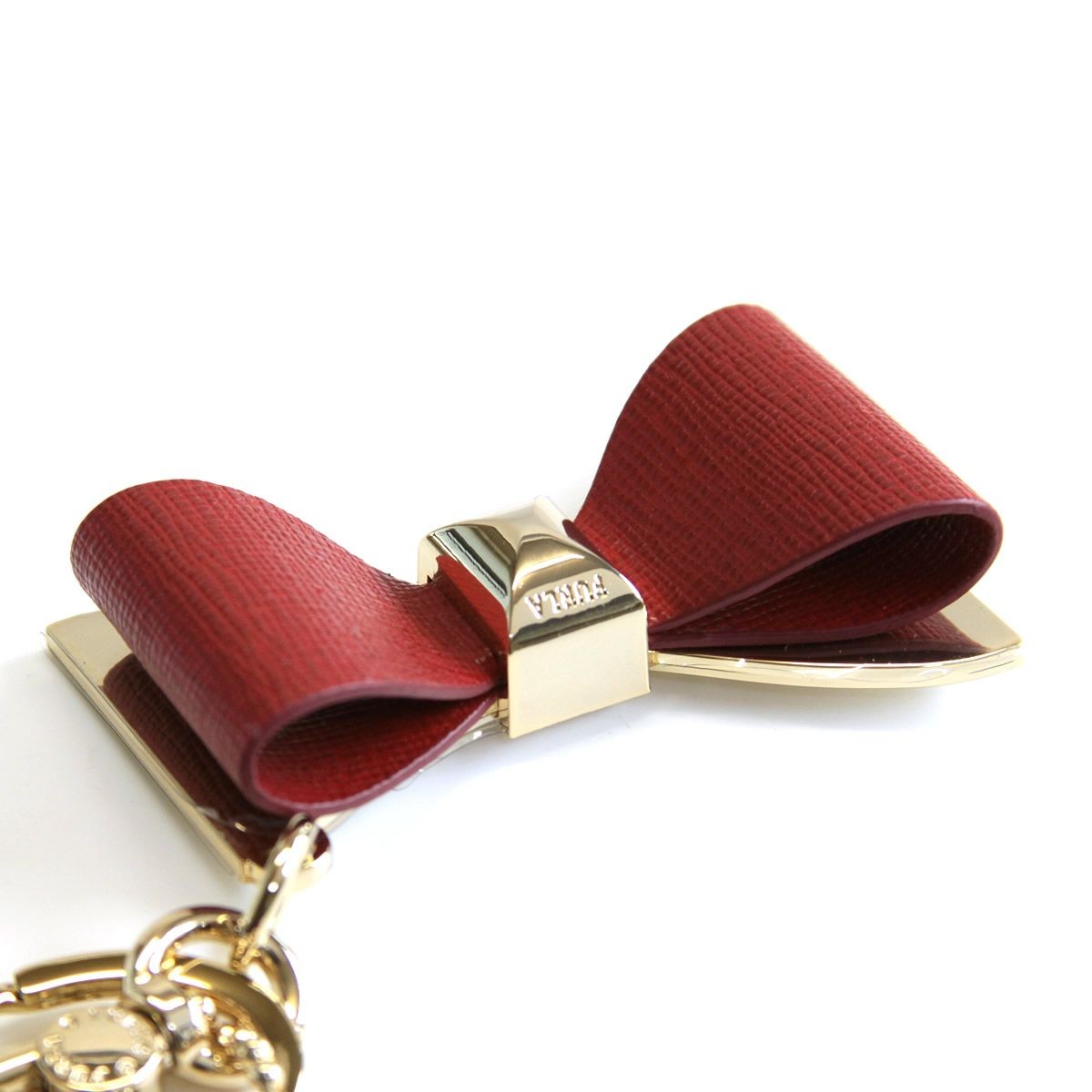 フルラ FURLA 855651 RH55 FG0 PEPERONCINO  リボンモチーフ キーリング バッグチャーム VENUS KEYRING FIOCCO