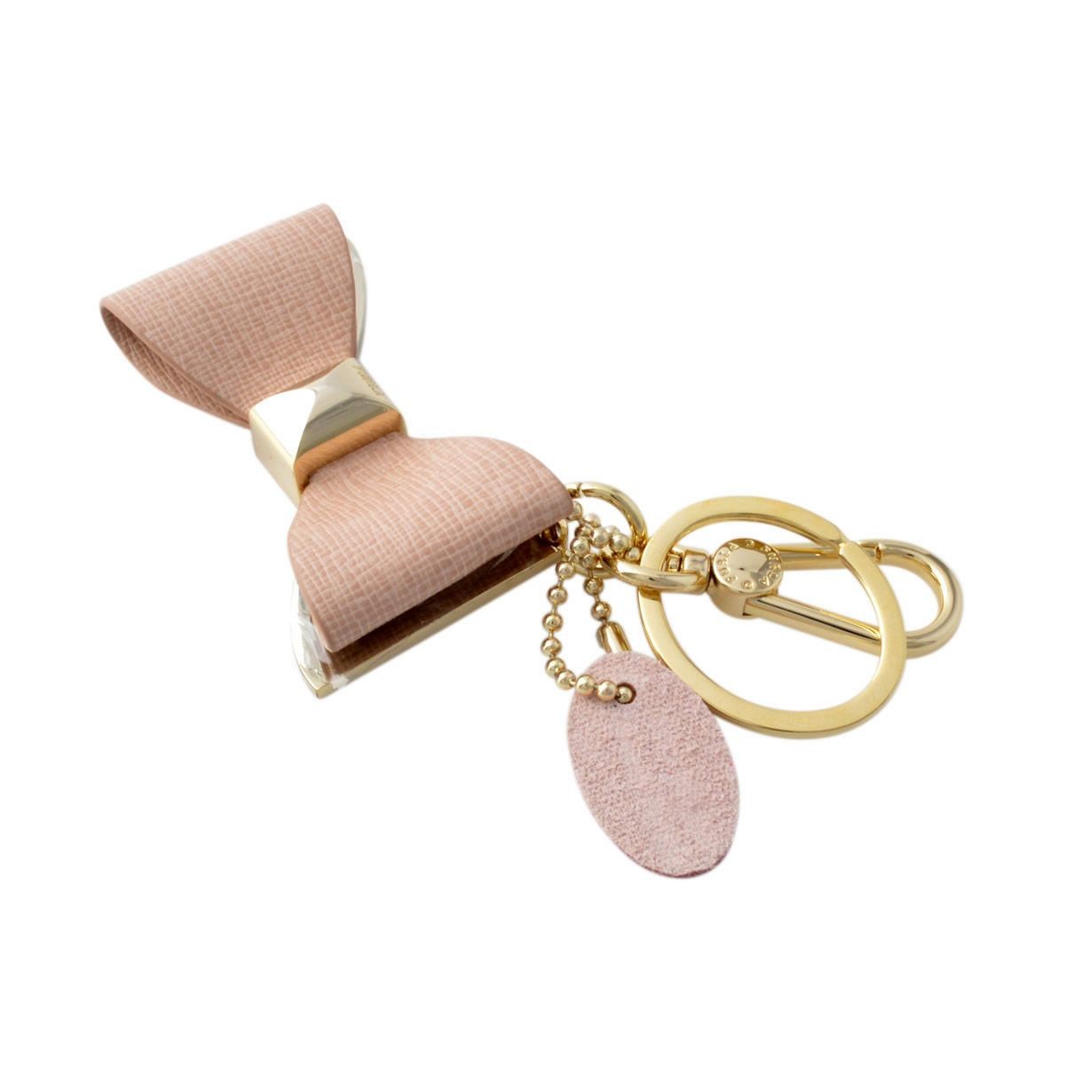 フルラ FURLA 790974 RH55 FG0 MOONSTONE リボンモチーフ キーリング バッグチャーム VENUS KEYRING FIOCCO