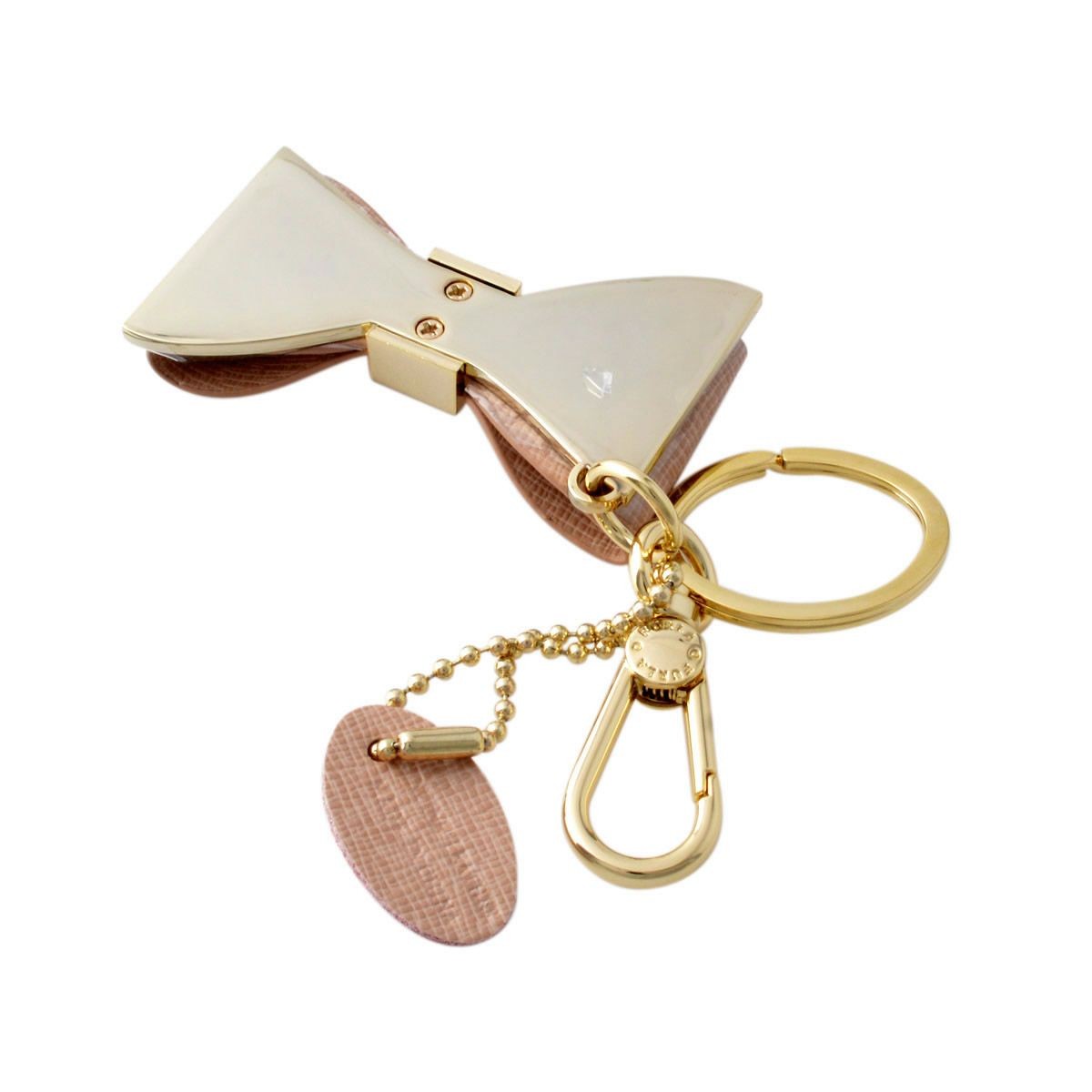 フルラ FURLA 790974 RH55 FG0 MOONSTONE リボンモチーフ キーリング バッグチャーム VENUS KEYRING FIOCCO