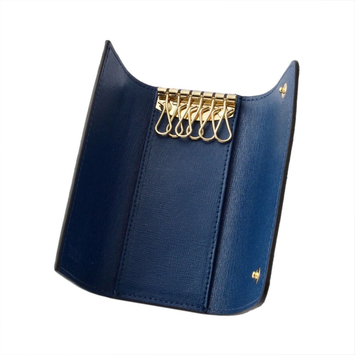 フルラ FURLA 852134 RJ09 B30 BLU GINEPRO バビロン 6連 キーケース BABYLON KEYCASE LUNGO
