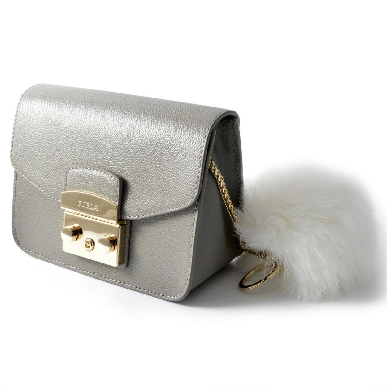 フルラ FURLA 790216 PETALO RI89 PZ0 バッブル ファー キーリング バッグチャーム BUBBLE KEYRING PON PON MONOCOL