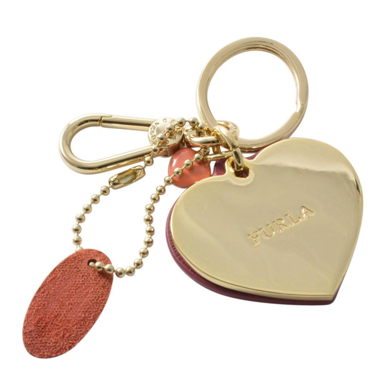 フルラ FURLA 904979 AMARENA RG57 MTS ハートモチーフ キーリング バッグチャーム VENUS KEYRING DOPPIO CUORE