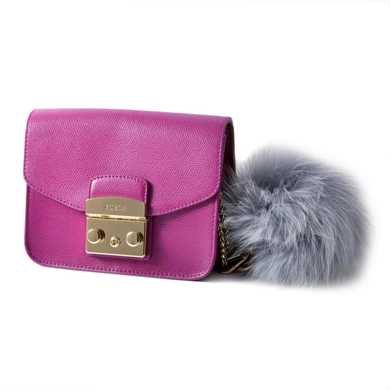 フルラ FURLA 904803 TEMPESTA RI89 PZ0 バッブル ファー キーリング バッグチャーム BUBBLE KEYRING PON PON MONOCOL