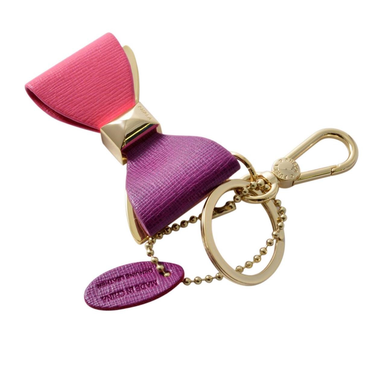 フルラ FURLA 904986 AMARENA RH55 MTS カラーブロック リボンモチーフ キーリング バッグチャーム VENUS KEYRING FIOCCO