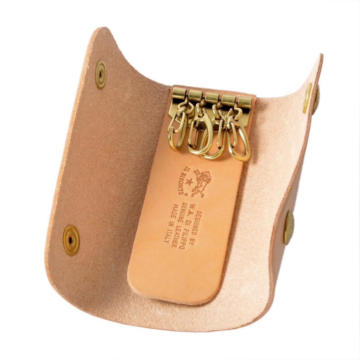イルビゾンテ IL BISONTE C0799 P 120 Naturale 三つ折り 4連 キーケース KEYRING