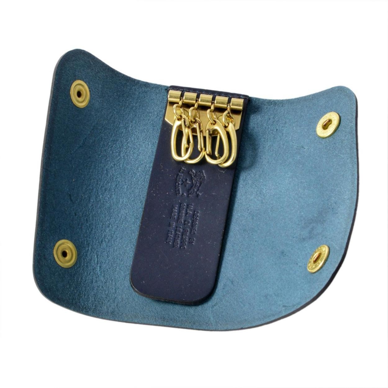 イルビゾンテ IL BISONTE C0799 P 137 Blu 三つ折り 4連 キーケース KEYRING