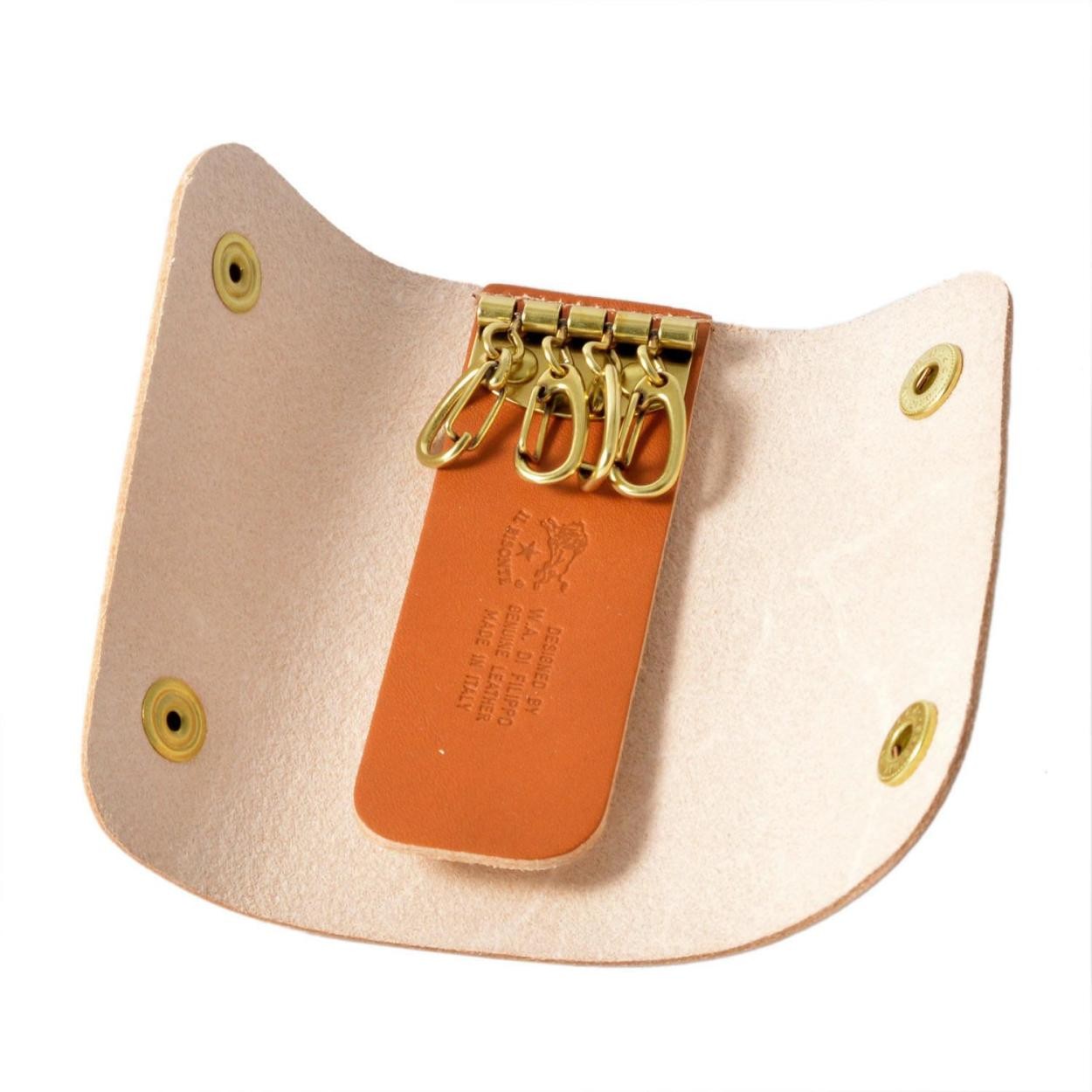 イルビゾンテ IL BISONTE C0799 P 145 Caramel 三つ折り 4連 キーケース KEYRING