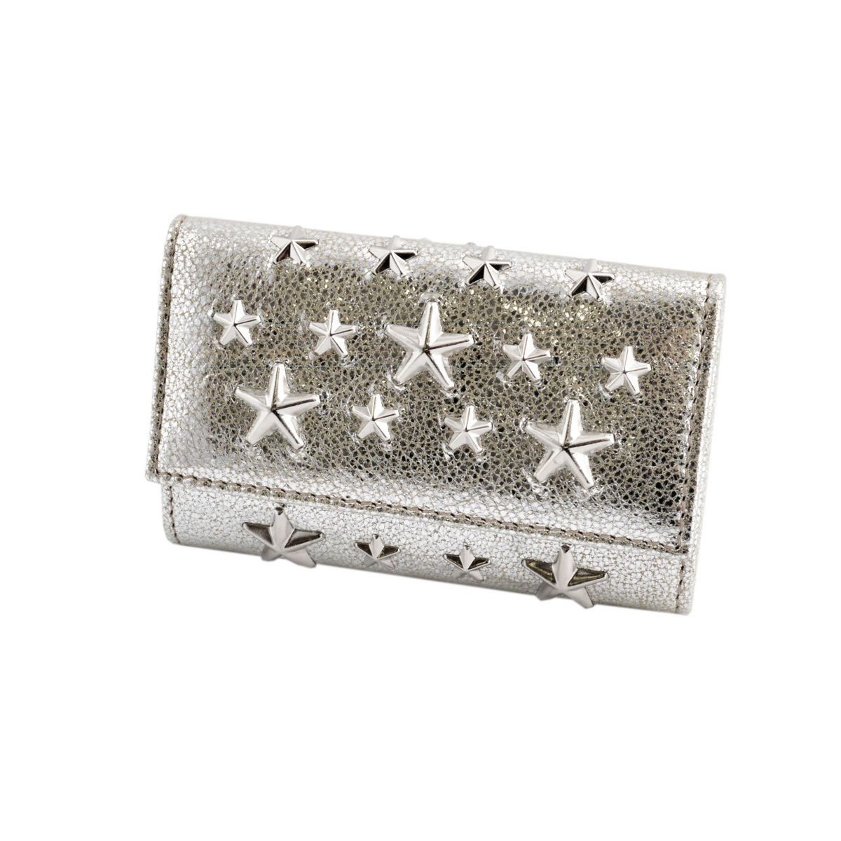 ジミーチュウ JIMMY CHOO NEPTUNE/GTR 131 CHAMPAGNE スタースタッズ付 6連キーケース