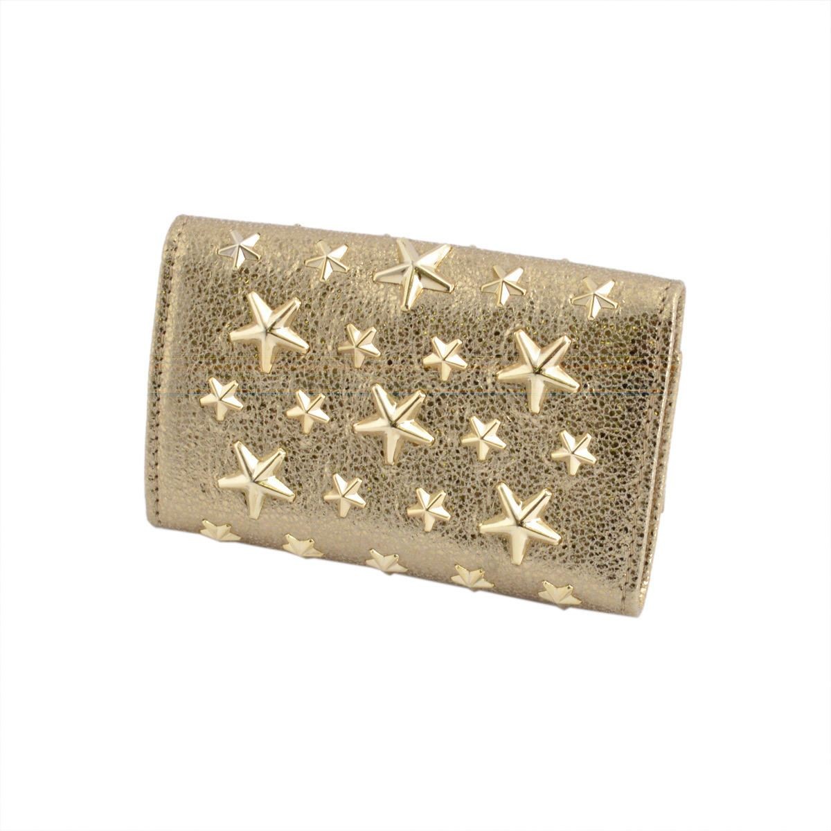ジミーチュウ JIMMY CHOO NEPTUNE/GTR 134 GOLD/GOLD スタースタッズ付 6連キーケース