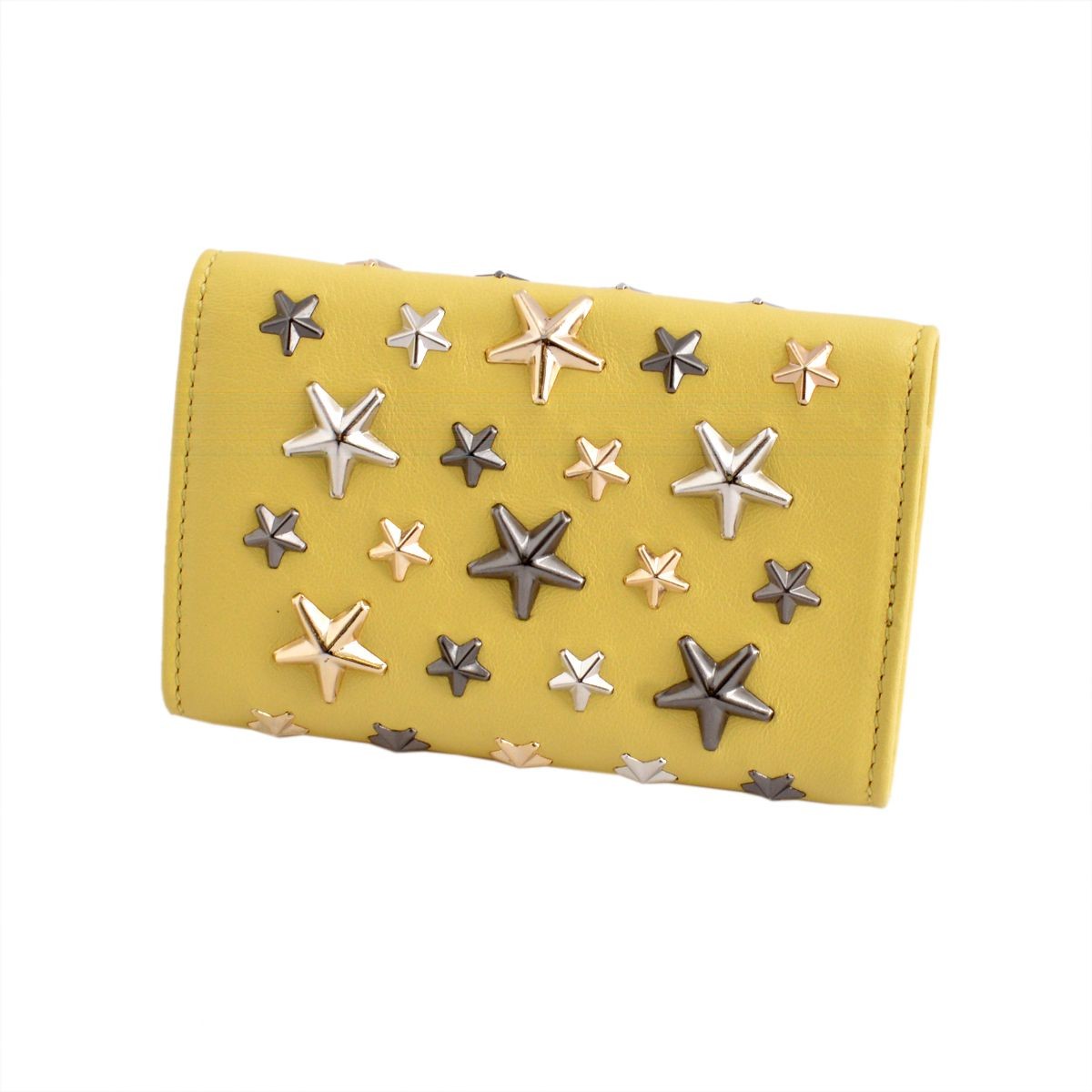 ジミーチュウ JIMMY CHOO NEPTUNE/LTR 161 BUTTERCUP/METALLIC MIX スタースタッズ付 6連キーケース
