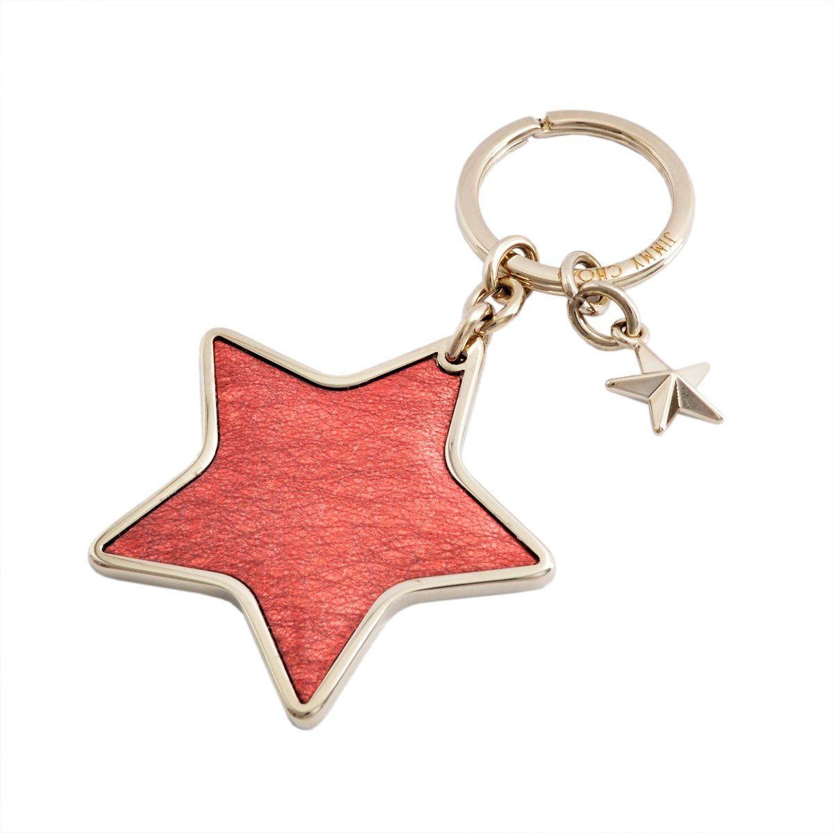 ジミーチュウ JIMMY CHOO STELLINA/ETZ 161 CORAL PINK スター キーホルダー キーリング バッグチャーム