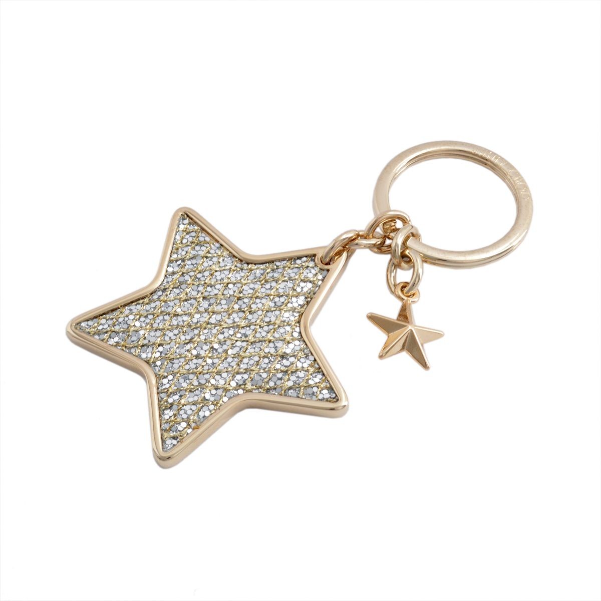 ジミーチュウ JIMMY CHOO STELLINA/GFA 143 CHAMPAGNE スター キーホルダー キーリング バッグチャーム