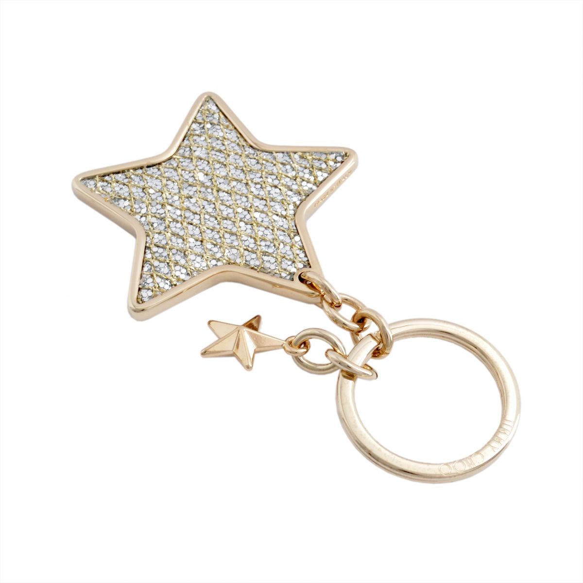 ジミーチュウ JIMMY CHOO STELLINA/GFA 143 CHAMPAGNE スター キーホルダー キーリング バッグチャーム