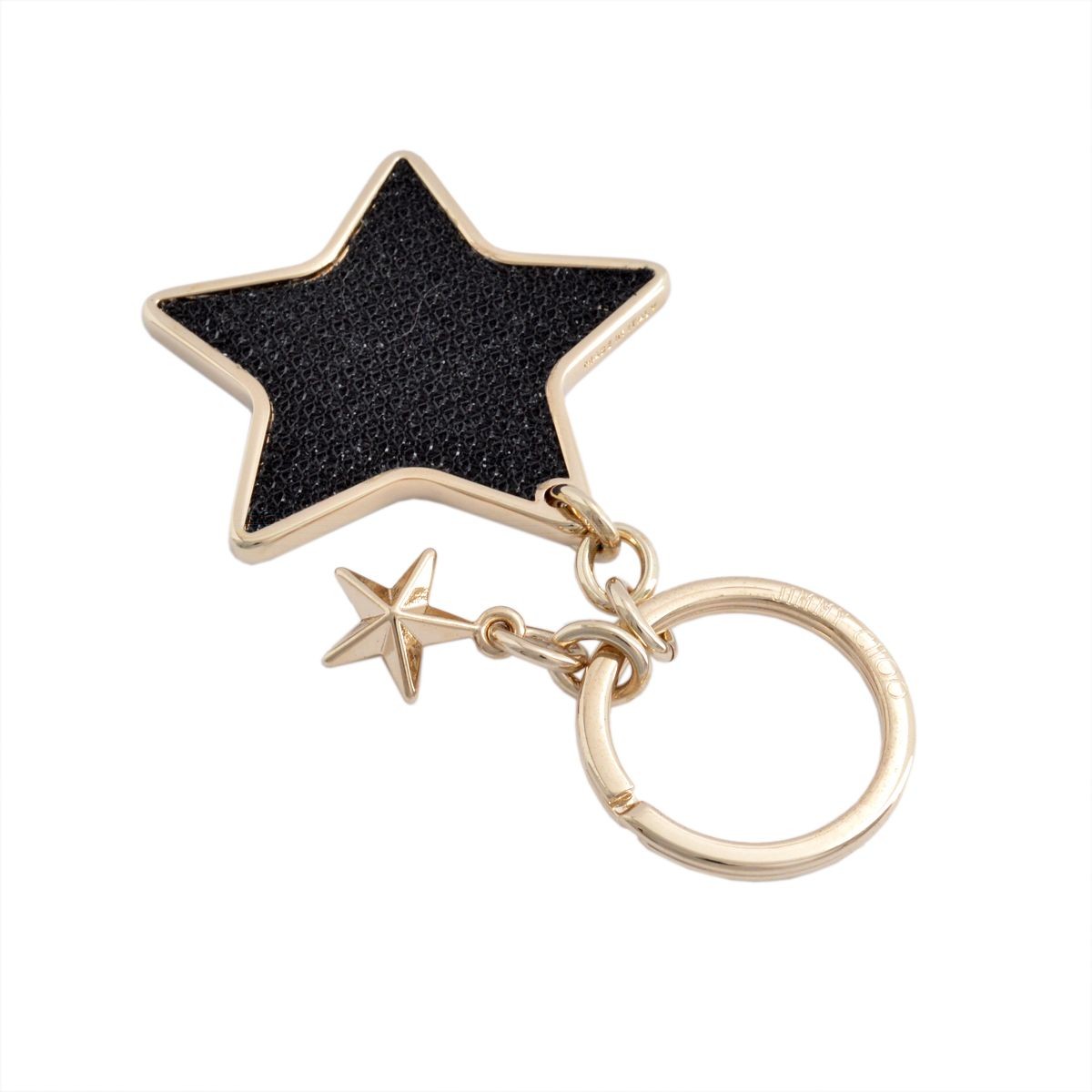 ジミーチュウ JIMMY CHOO STELLINA/LAG 143 BLACK スター キーホルダー キーリング バッグチャーム