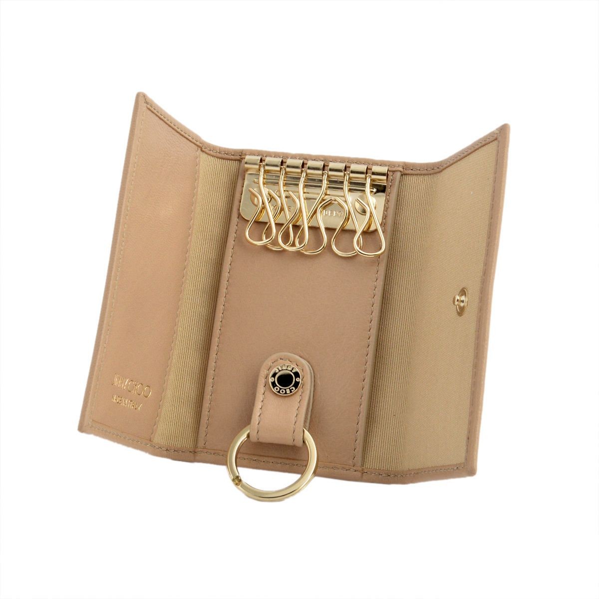 ジミーチュウ JIMMY CHOO NEPTUNE/CST 000188 NUDE/GOLD スタースタッズ 6連キーケース