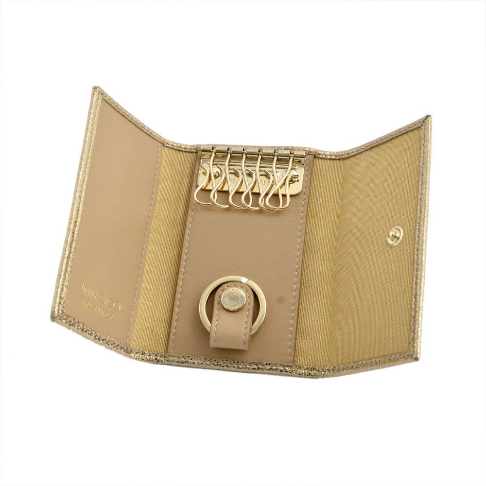 ジミーチュウ JIMMY CHOO NEPTUNE/GTR 000769 GOLD/GOLD スタースタッズ 6連キーケース