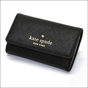 ケイトスペード CEDAR STREET Jax PWRU4039 001 Black 6連キーケース サフィアーノレザー 