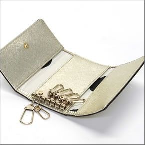 ケイトスペード CEDAR STREET Jax PWRU4073 711 Gold 6連キーケース サフィアーノレザー ≪2015SS≫