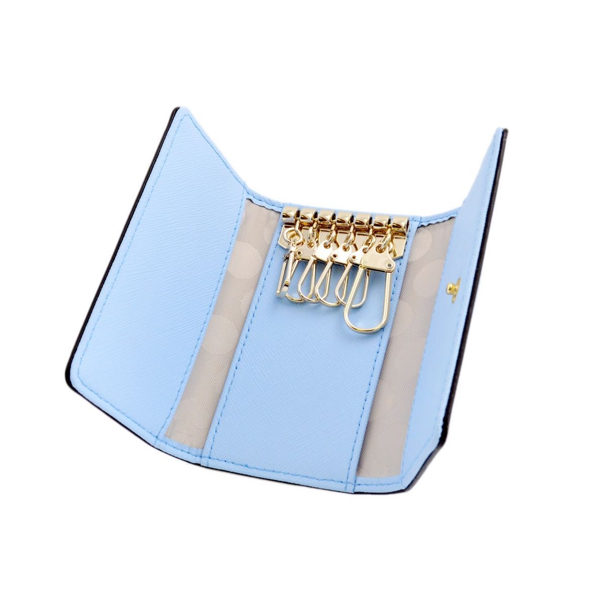 ケイトスペード Kate Spade PWRU4039 477 Sky Blue 6連キーケース Cedar Street Jax