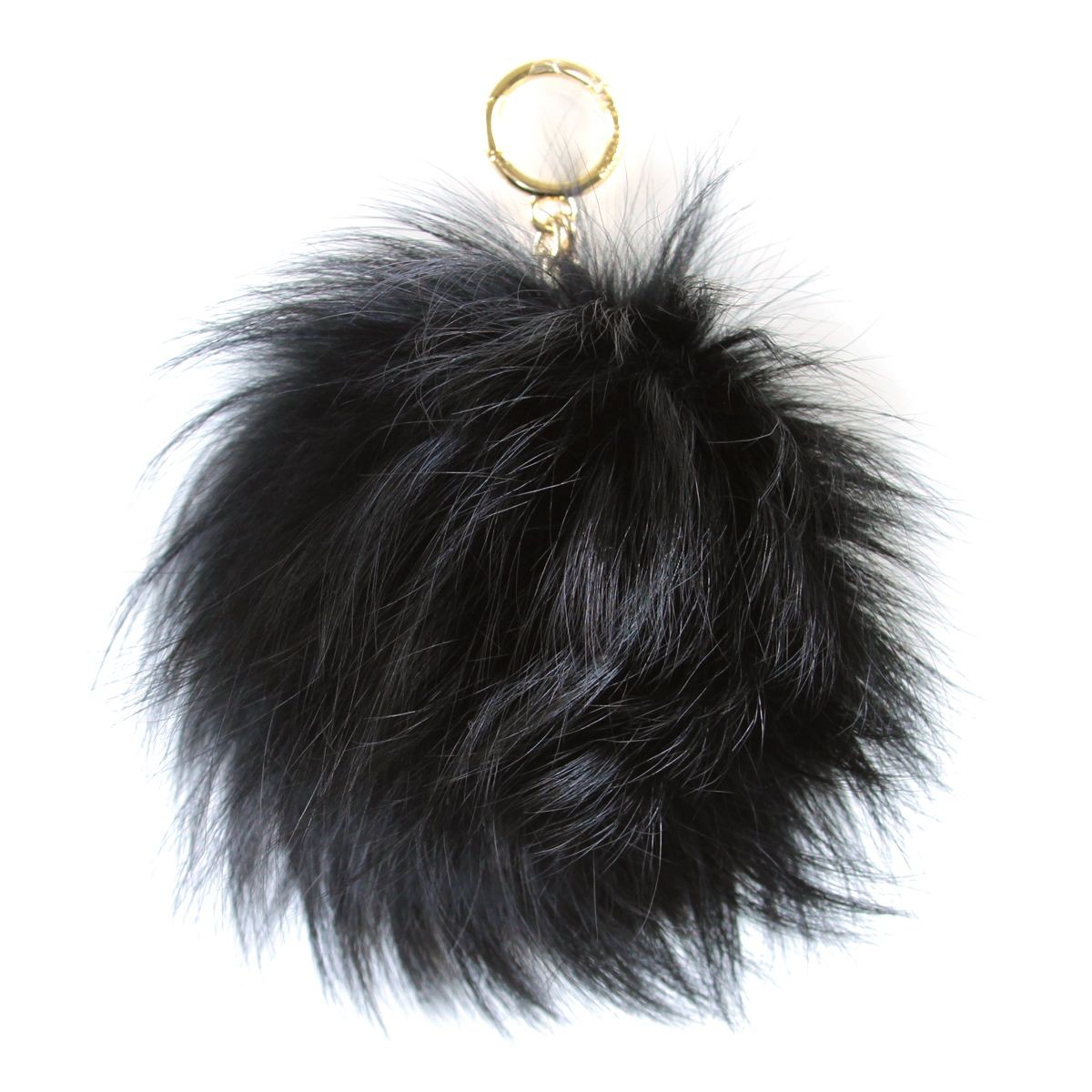 マイケルコース MICHAEL KORS 32F6GKCK3F Black フォックスファー キーリング バッグチャーム FUR PON PON